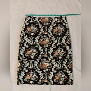 Philosophy Black Floral Pencil Skirt